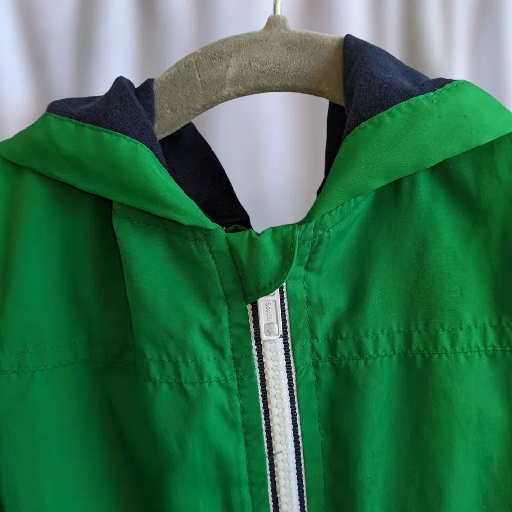 Toddler Boy Gymboree Hooded Green Zip Jacket Size 12-24 months